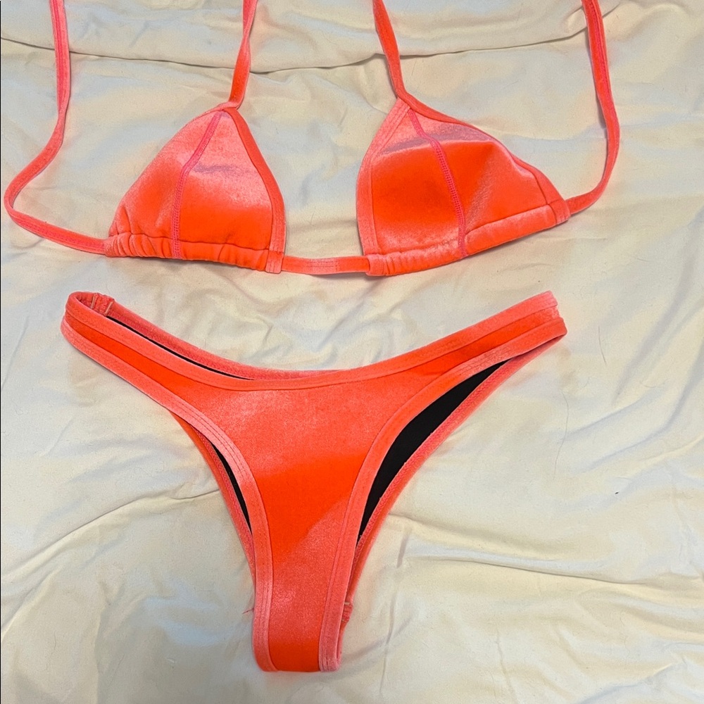 Velvet Coral Bikini Set